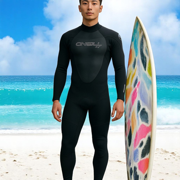 O'Neill 4/3mm Epic Full Wetsuit Black Neoprene Mens Size Small